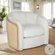 Violet Soft Oat Fabric Performance Fabric Accent Chair