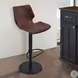 Zuma Vintage Coffee Adjustable Swivel Metal Bar Stool