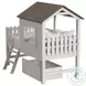 Lodge Cookies and Cream Complete Storage Ladder Bed with Fencing