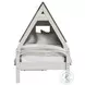 Lodge Cookies and Cream Twin Storage Window Bed with Half Roof