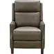 Ledger Oasis Olive Leather Push Thru The Arms Recliner