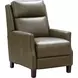 Ledger Oasis Olive Leather Push Thru The Arms Recliner