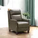 Ledger Oasis Olive Leather Push Thru The Arms Recliner