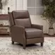 Ledger Oasis Walnut Leather Push Thru The Arms Recliner