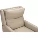 Ledger Cashmere Stone Leather Power Recliner with Power Headrest and USB Charging