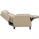 Ledger Cashmere Stone Leather Power Recliner with Power Headrest and USB Charging