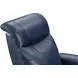 Leighton Marco Navy Blue Leather Lay Flat Power Lift Recliner with Power Headrest and Power Lumbar