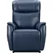 Leighton Marco Navy Blue Leather Lay Flat Power Lift Recliner with Power Headrest and Power Lumbar