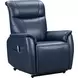 Leighton Marco Navy Blue Leather Lay Flat Power Lift Recliner with Power Headrest and Power Lumbar