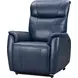 Leighton Marco Navy Blue Leather Lay Flat Power Lift Recliner with Power Headrest and Power Lumbar