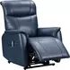 Leighton Marco Navy Blue Leather Lay Flat Power Lift Recliner with Power Headrest and Power Lumbar