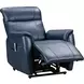 Leighton Marco Navy Blue Leather Lay Flat Power Lift Recliner with Power Headrest and Power Lumbar