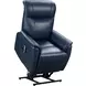 Leighton Marco Navy Blue Leather Lay Flat Power Lift Recliner with Power Headrest and Power Lumbar