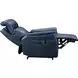 Leighton Marco Navy Blue Leather Lay Flat Power Lift Recliner with Power Headrest and Power Lumbar