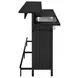 Kehlani Black 69" Rectangular Bar Table with USB Charging and LED
