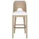 Frame White Upholstered Bar Stool