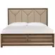 Callisto Bourbon Brown and Santa Cruz King Upholstered Panel Bed