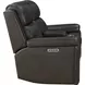 Leon Matteo Smokey Gray Leather Power Reclining Living Room Set with USB Charging