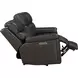 Leon Matteo Smokey Gray Leather Power Reclining Living Room Set with USB Charging
