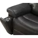 Leon Matteo Smokey Gray Leather 87" Triple Power Reclining Sofa with USB Charging and LED