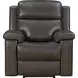 Leon Matteo Smokey Gray Leather Power Reclining Living Room Set with USB Charging