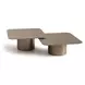 Canberra Light Ash and Antique Gold Short Cocktail Table