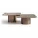Canberra Light Ash and Antique Gold Short Cocktail Table