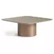 Canberra Light Ash and Antique Gold Short Cocktail Table