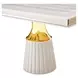 Carmela Shimmer Ivory 113" Extendable Rectangular Dining Table