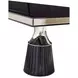 Carmela Glossy Charcoal Sand 113" Extendable Rectangular Dining Table