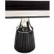 Carmela Glossy Charcoal Sand 113" Extendable Rectangular Dining Table