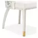 Carmela Shimmer Ivory and Almond Dining Arm Chair