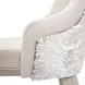 Carmela Shimmer Ivory and Almond Dining Arm Chair