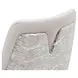 Carmela Shimmer Ivory and Almond Dining Arm Chair