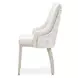 Carmela Shimmer Ivory and Almond Dining Arm Chair