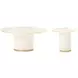 Gineverra Ivory Gold Round Occassional Table Set