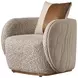 Gineverra Biscotti Upholstered Accent Chair with Pillow