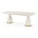 Lisbon Silken Matte Cream 113" Extendable Rectangular Dining Table