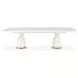 Lisbon Silken Matte Cream 113" Extendable Rectangular Dining Table