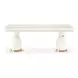 Lisbon Silken Matte Cream 113" Extendable Rectangular Dining Table