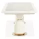 Lisbon Silken Matte Cream 113" Extendable Rectangular Dining Table