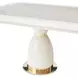 Lisbon Silken Matte Cream 113" Extendable Rectangular Dining Table