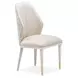Lisbon Silken Matte Cream and Opal Dining Side Chair