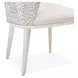 Lisbon Silken Matte Cream and Opal Dining Side Chair
