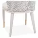 Lisbon Silken Matte Cream and Opal Dining Side Chair