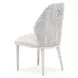 Lisbon Silken Matte Cream and Opal Dining Side Chair