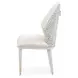 Lisbon Silken Matte Cream and Opal Dining Side Chair