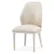 Lisbon Silken Matte Cream and Opal Dining Side Chair