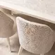 Lisbon Silken Matte Cream and Opal Dining Side Chair