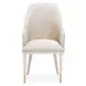 Lisbon Silken Matte Cream and Opal Dining Arm Chair